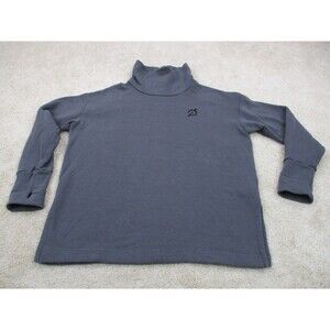 Peloton Sweater Womens Large L Gray Turtleneck Sweatshirt Athleisure Workout USA